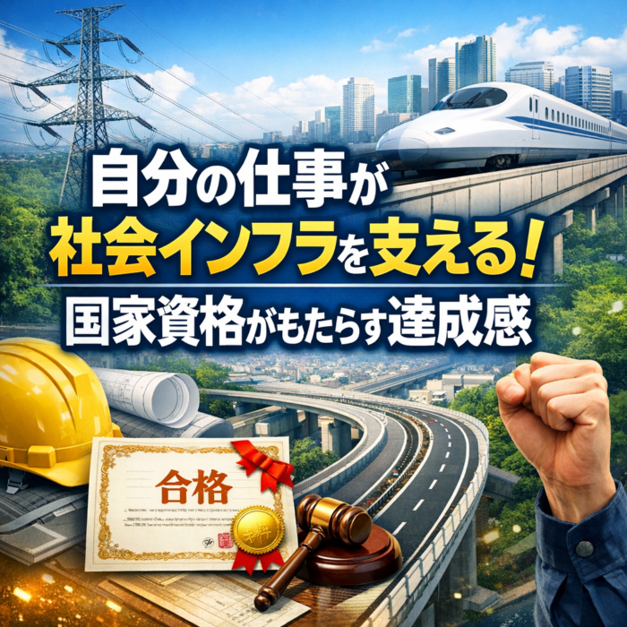 自分の仕事が社会インフラを支える！国家資格がもたらす達成感